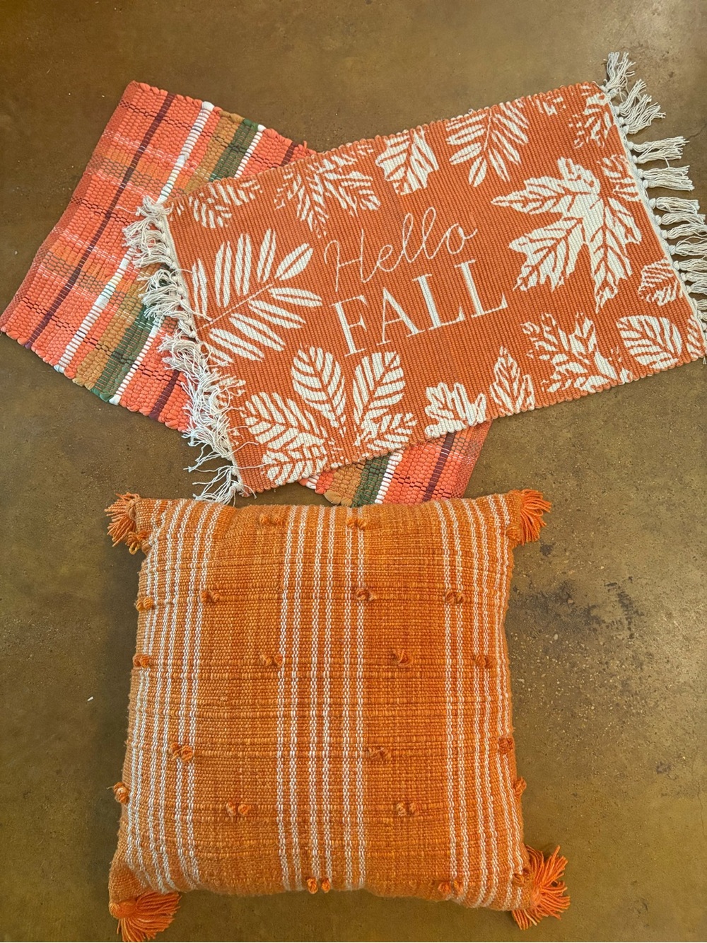 Orange Fall Decorative, door size rugs